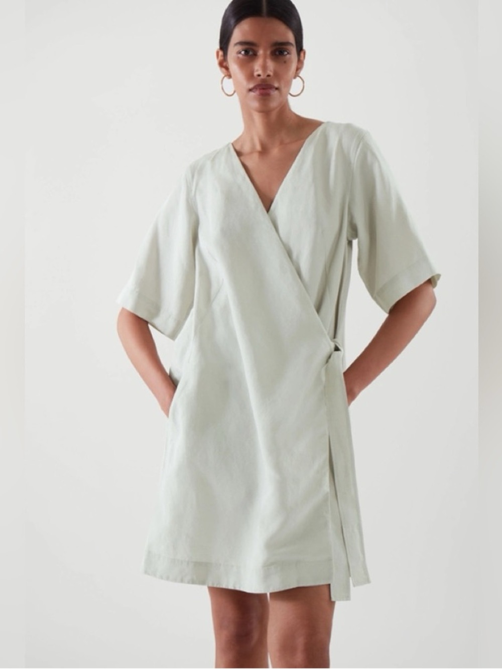 COS Pale Mint Wrap Dress